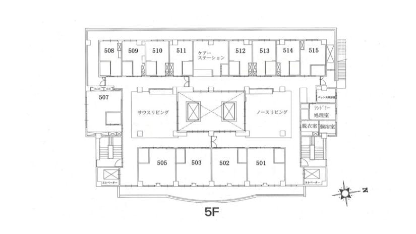 スカイテラス伊東　５F平面図